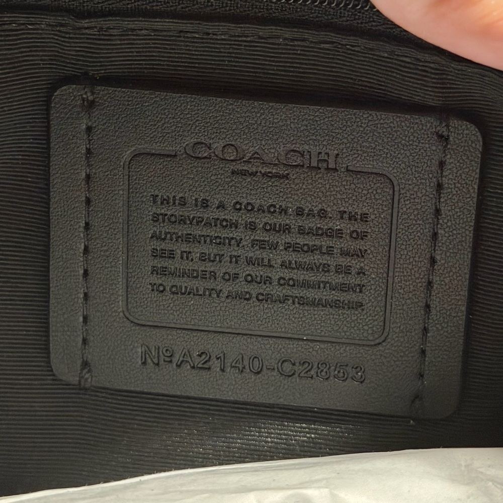 Coach Rori Black Pebble Leather Shoulder Bag - Picture 4 of 4